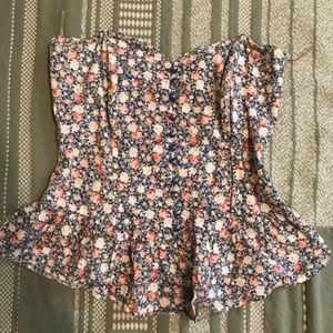 Forever21-style floral corset